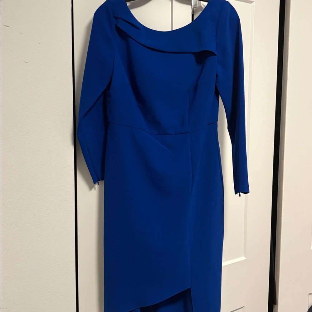 NWT [Sachin and Babi] Patrizia Bateau Neck Midi Dress in Cobalt Blue Women’s 8 - Picture 6 of 15